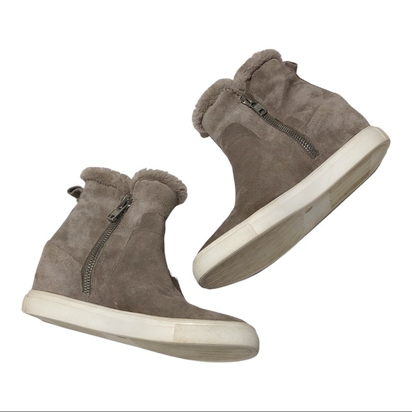 Steve Madden Cacia Leather Hidden Wedge Boots - Picture 8 of 16